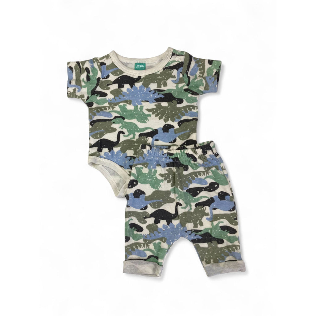 Tiny Baby - Cream Dinosaur Bodysuit & Leggings - Ackermans