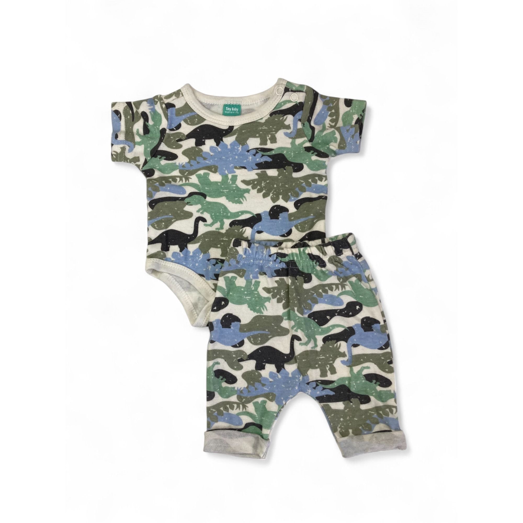 Tiny Baby - Cream Dinosaur Bodysuit & Leggings - Ackermans