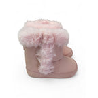 Size 2 - Light Pink Fleece Cuffed Boots - Woolworths