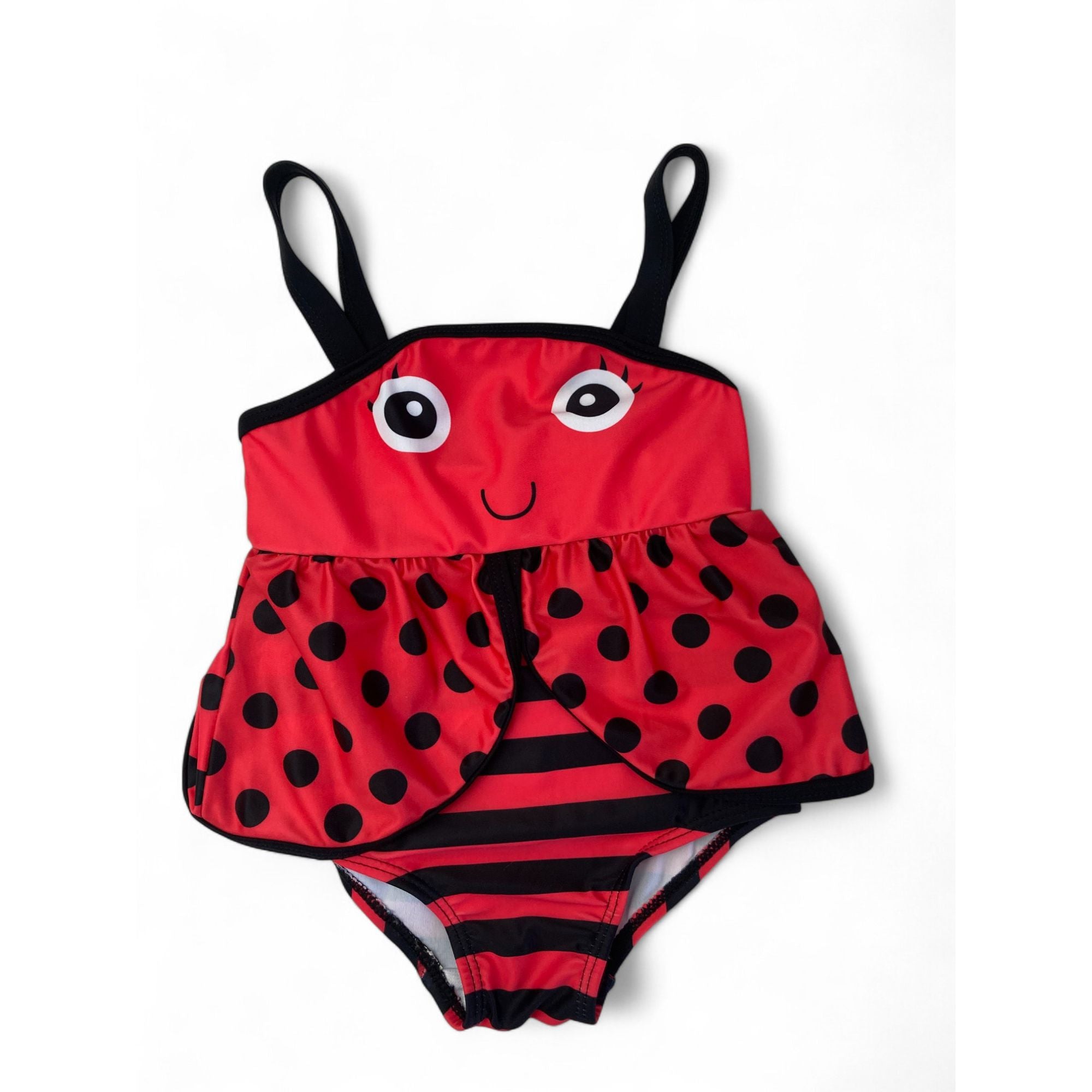 3-6M Red & Black Ladybug Swimsuit - Jolly Tots