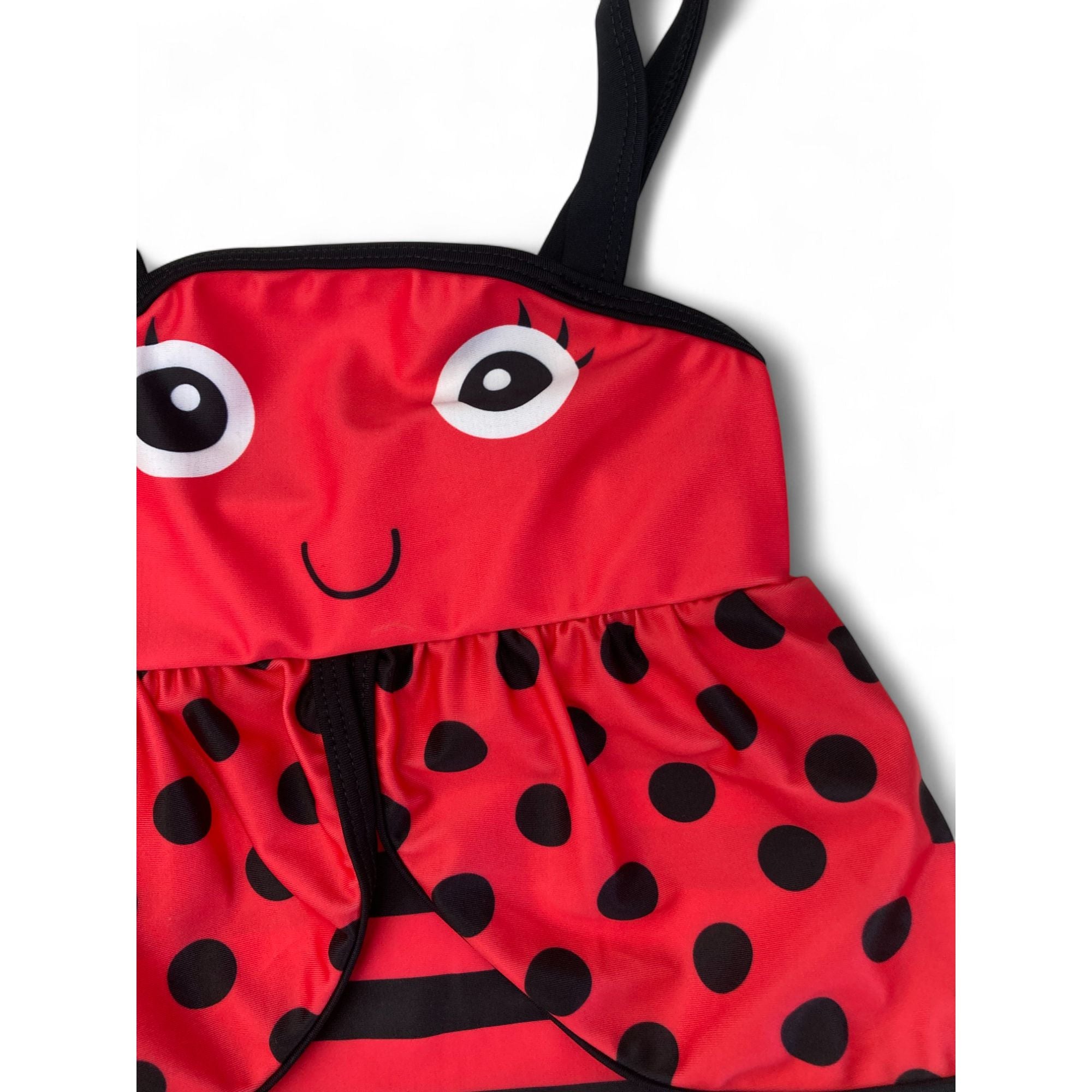 3-6M Red & Black Ladybug Swimsuit - Jolly Tots