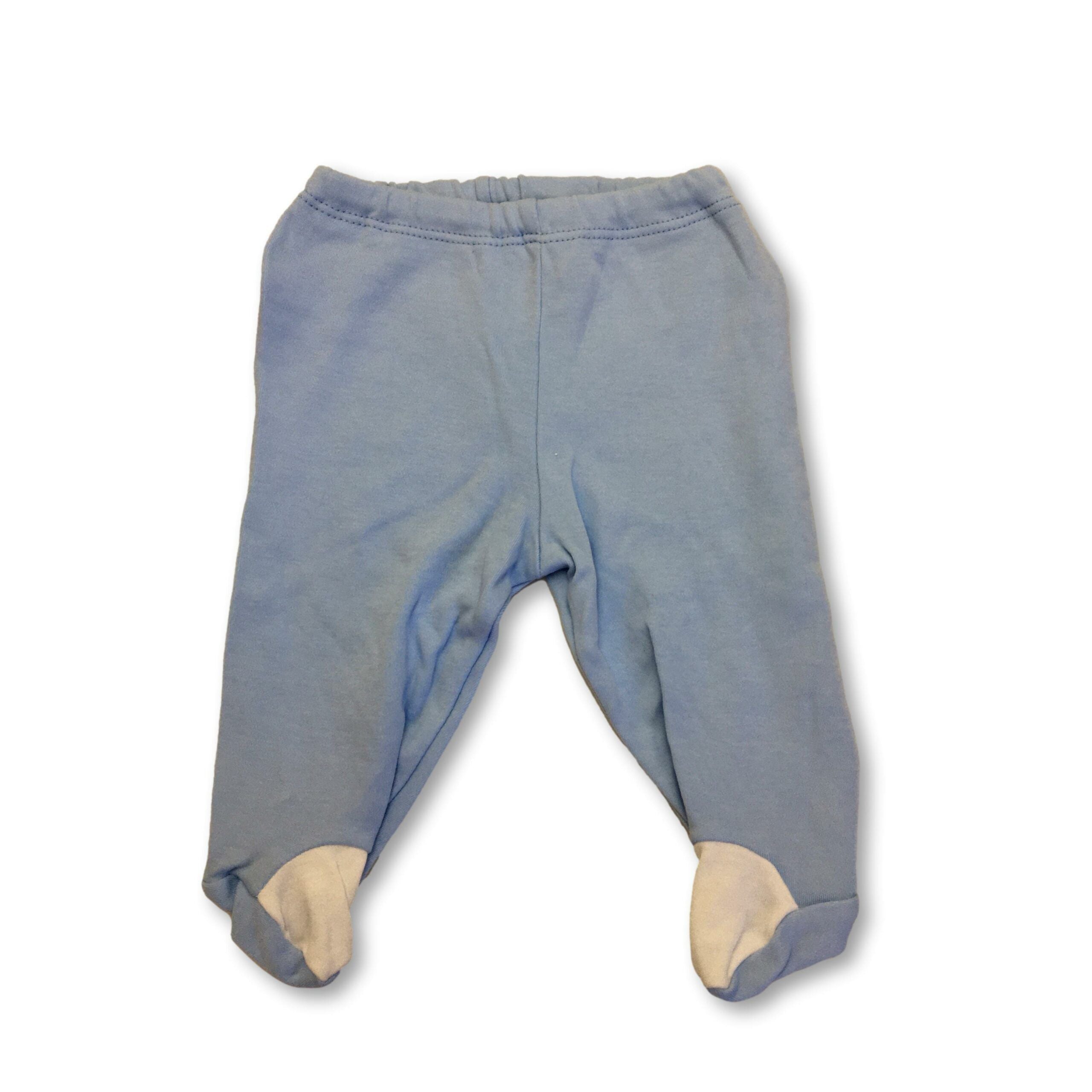 3-6M Light Blue Footed Leggings
