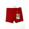 9M Red Cotton Adjustable Waistband Shorts - Mayoral