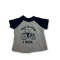 0-3M Grey & Navy "This Is How I Roll" T-shirt - OneTwoThree