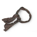 One Size - Beige Blue Plaid Cotton Scarf - Sticky Fudge