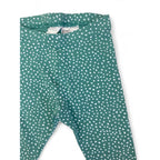 US 6-9M Teal & White Dotted Leggings - H&M