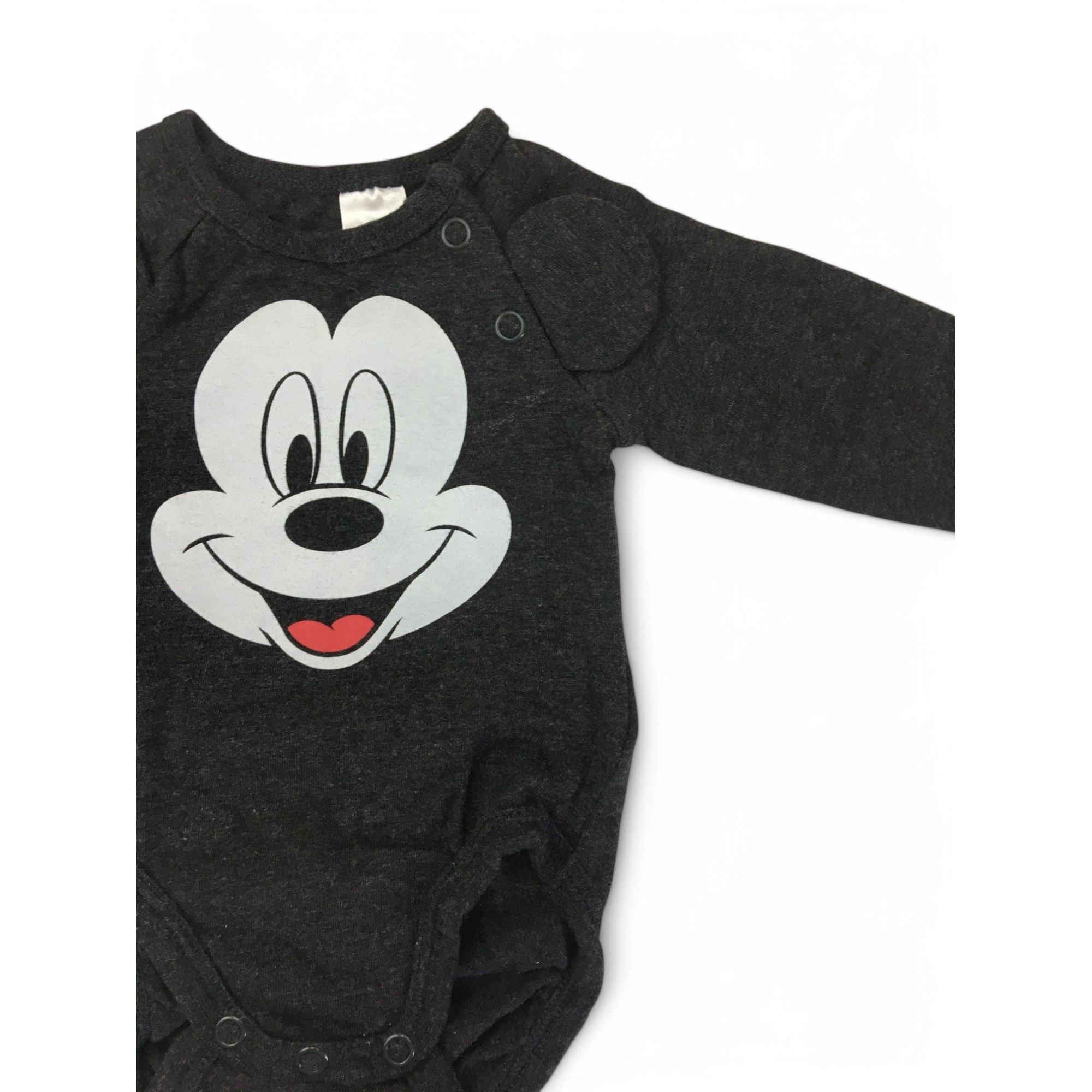 US 0-1M Dark Grey Mickey Bodysuit - H&M