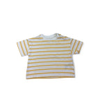 UK 4-6M Yellow & White Stripe Loose T Shirt - H&M