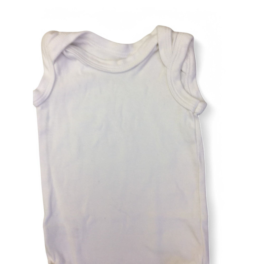 3-6M White Sleeveless Bodysuit - Woolworths