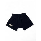 0-3M Black Cotton Muslin Harem Shorts - Carter & Me