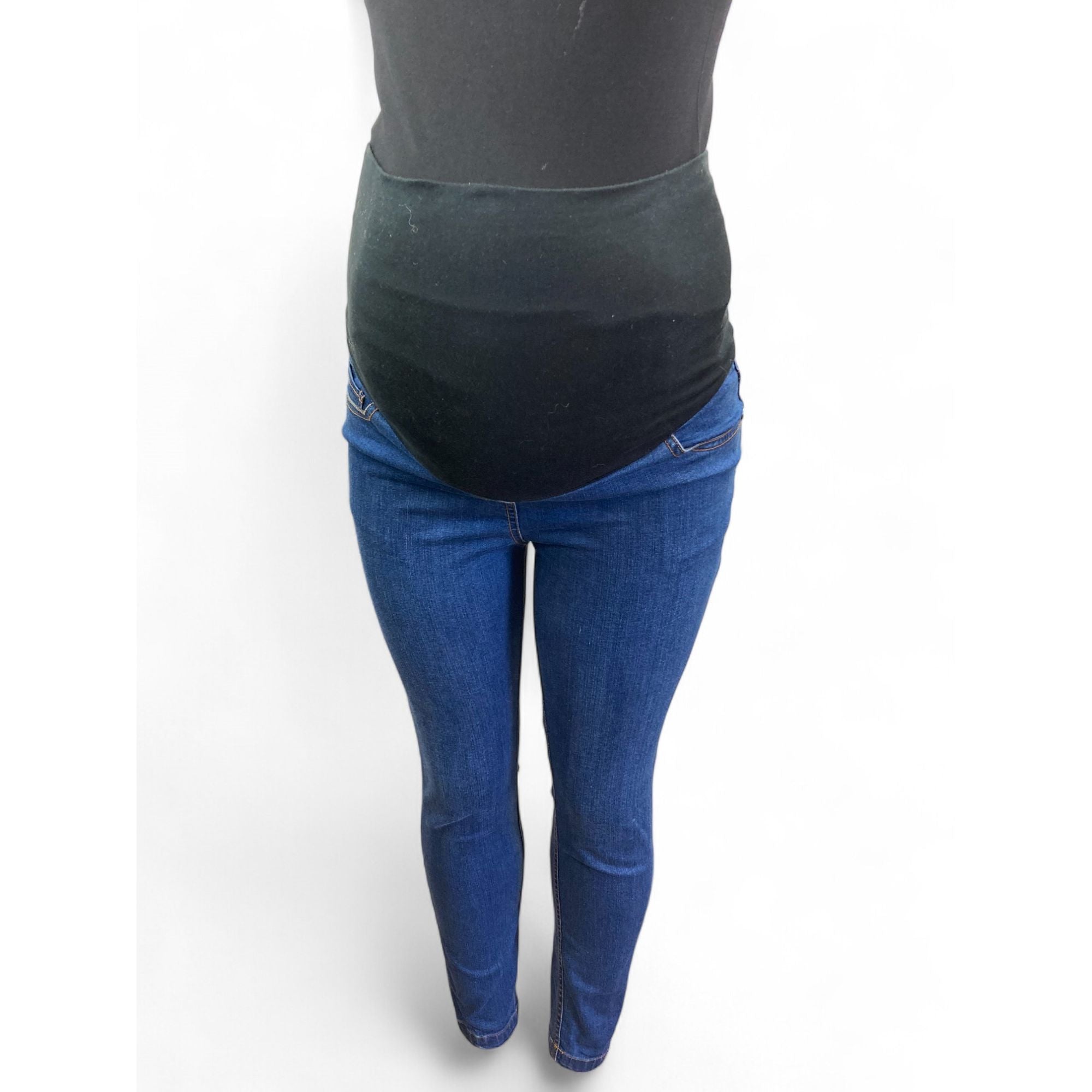 Size 34 - Mid Blue Denim Maternity Skinny Jeans - Cherry Melon