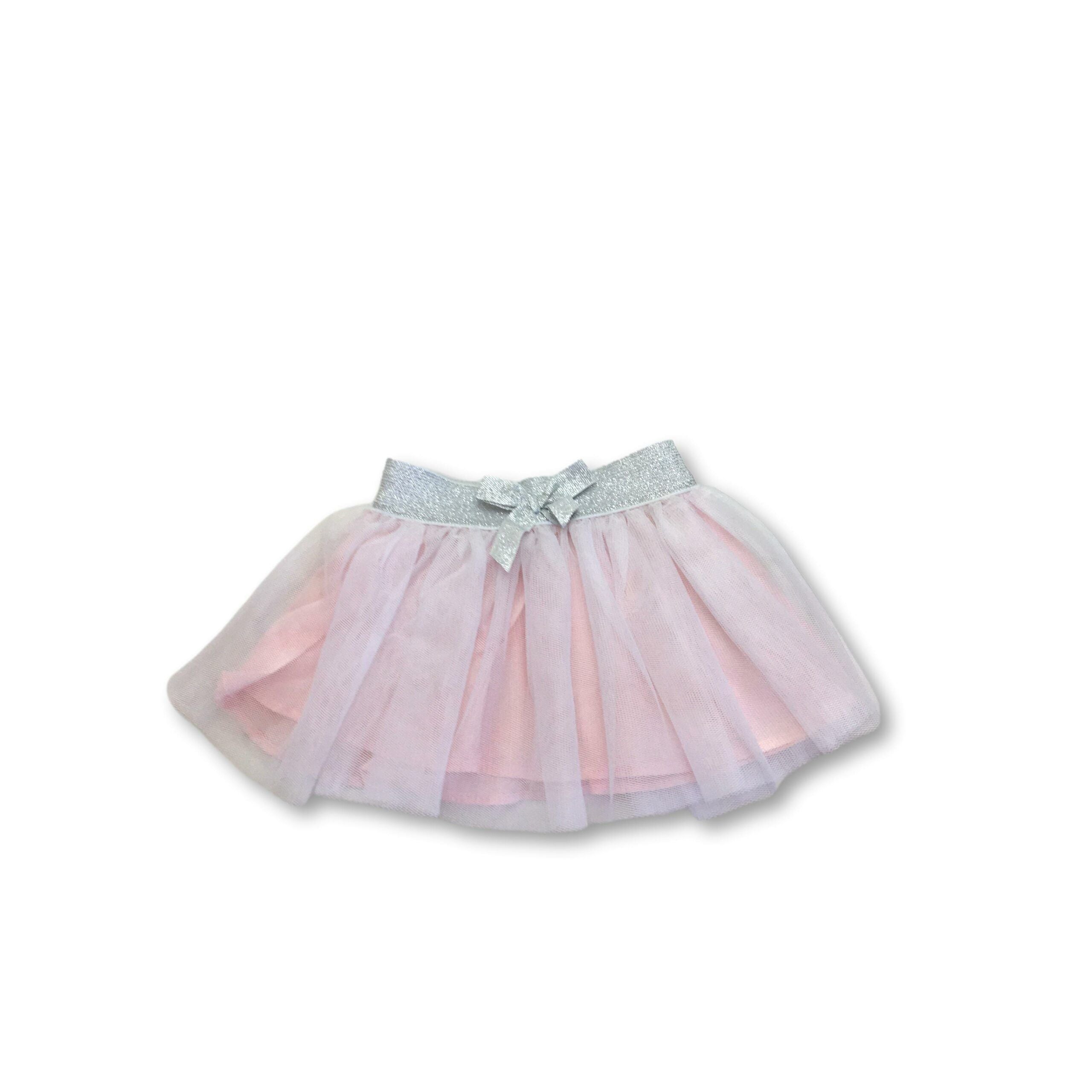 0-3M Light Pink & Silver Tulle Skirt - Naartjie