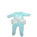1-3M Aqua & White Tulle Swan Footed Onesie - Woolworths