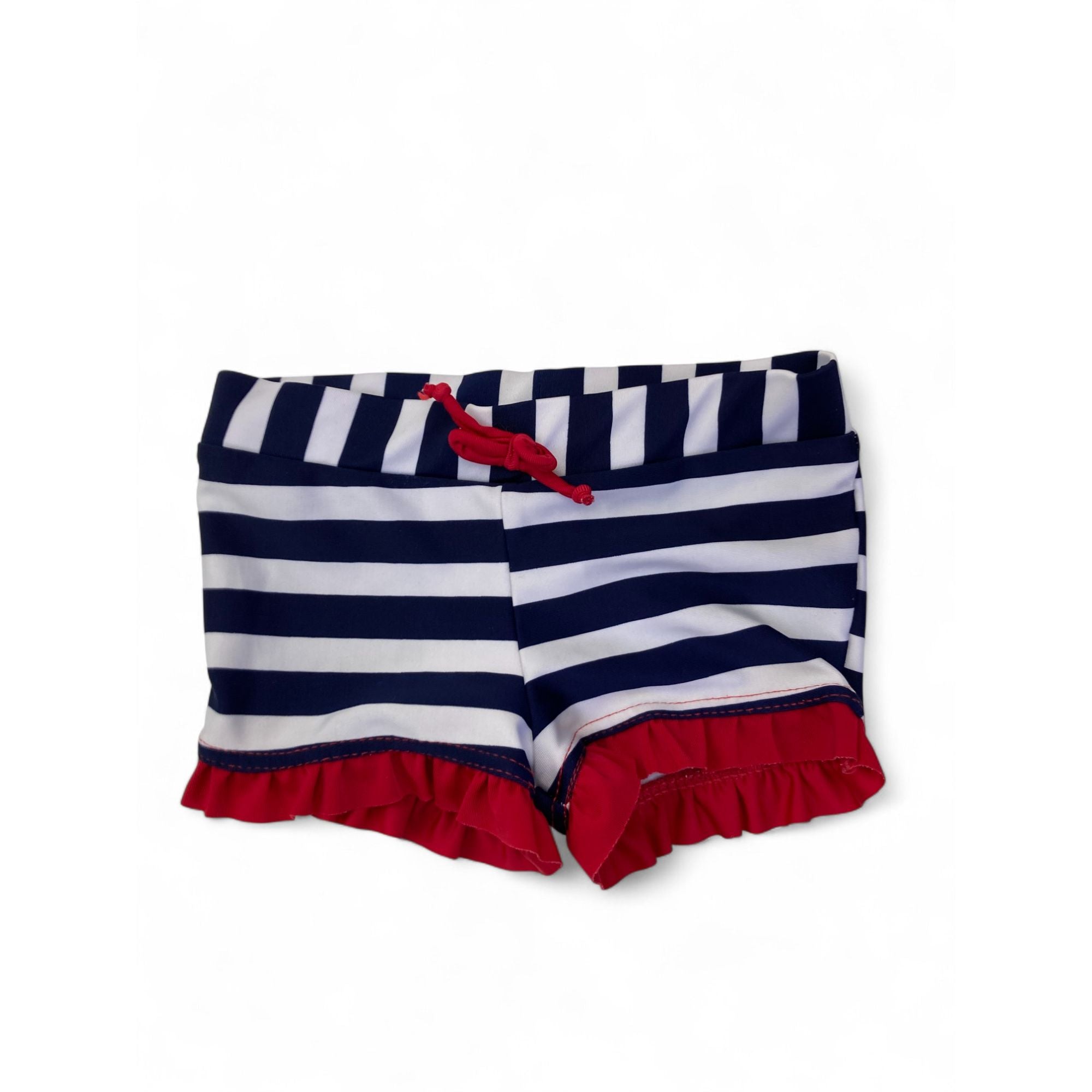 6-12M Navy Blue & White Stripe Swim Shorts - Naartjie