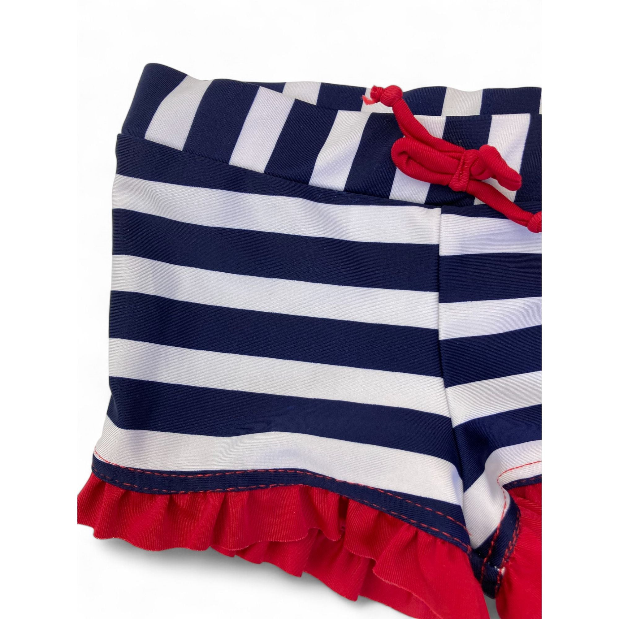 6-12M Navy Blue & White Stripe Swim Shorts - Naartjie