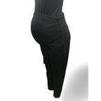 UK 14 - Black Straight Viscose Maternity Work Pants - Seraphine