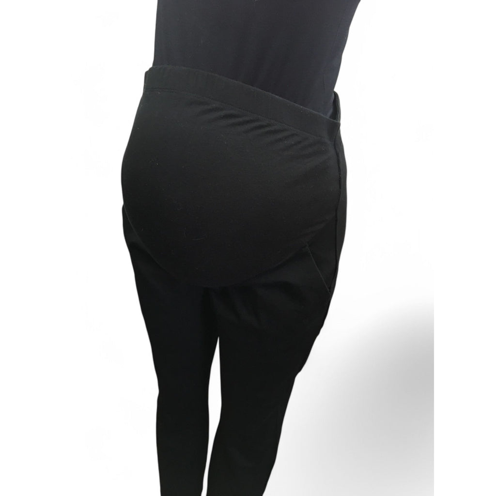 UK 14 - Black Straight Viscose Maternity Work Pants - Seraphine