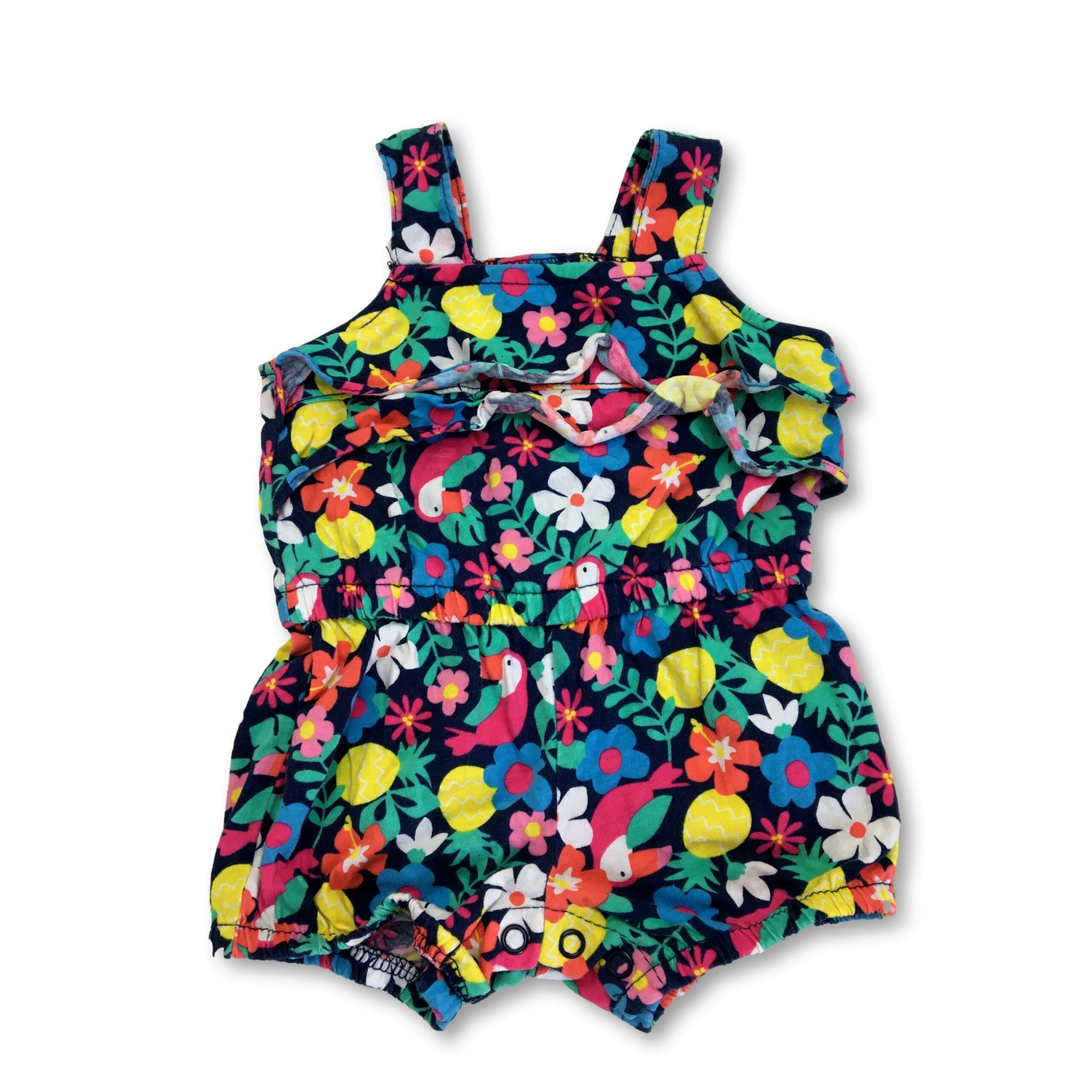 3M Navy Flower Easywaist Playsuit - Carter's