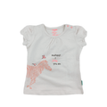 3-6M White & Pink Zebra Top - Hema
