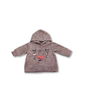3-6M Pink Melange Fleece Hoodie - Ackermans