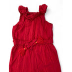 6-12M Red Sleeveless Easy Waist Jumpsuit - Cuddlesome