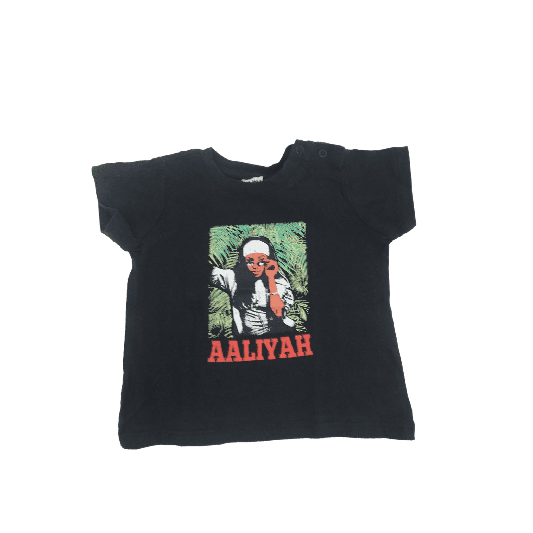 3-6M Black "Aaliyah" T-shirt - Cotton On