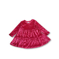 18-24M Pink Velvet Tiered Dress - Chatterbox