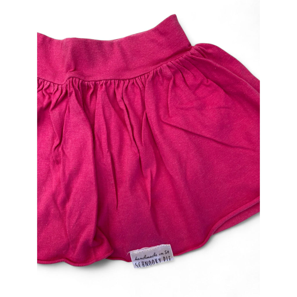 1-2Y Cerise Cotton Skirt - Schnooky Pie