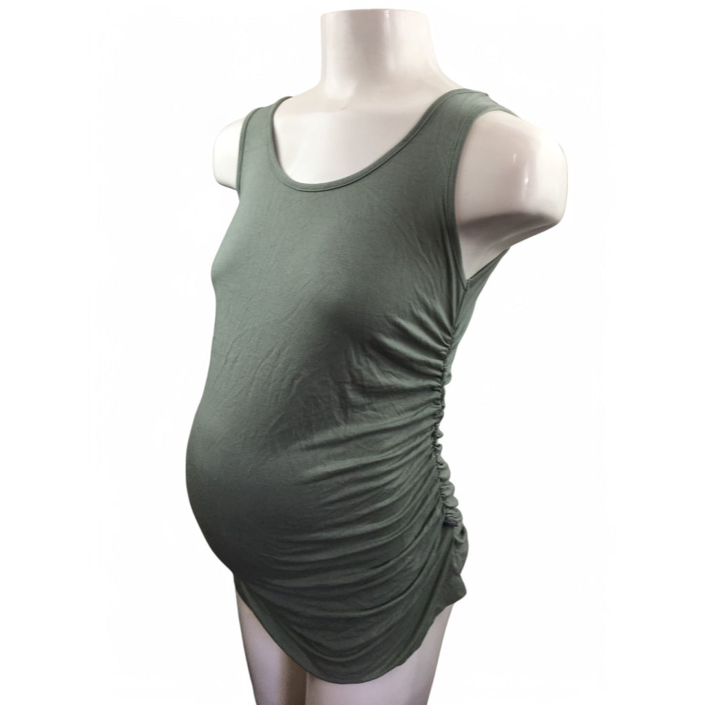 Large - Sage Green Maternity Tank Top - Cherry Melon