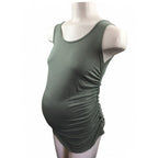 Large - Sage Green Maternity Tank Top - Cherry Melon