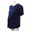 Large - Dark Blue Maternity & Nursing Tulip Top - Aneenhenze