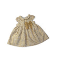 US 9-12M Cream & Gold Floral Brocade Dress - H&M