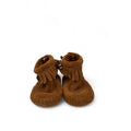 Size 1 - Tan Faux Suede Mocassin Booties - Minne Tonka