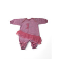 3-6M Pink Ballerina Style Footless Onesie - Infamiss