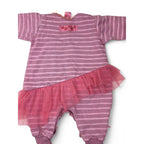 3-6M Pink Ballerina Style Footless Onesie - Infamiss