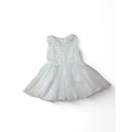3-6M White Crochet & Tulle Dress - Jet