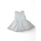 3-6M White Crochet & Tulle Dress - Jet