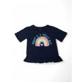 6-12M Navy Blue Rainbow Shaker Peplum Top - Woolworths