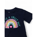 6-12M Navy Blue Rainbow Shaker Peplum Top - Woolworths
