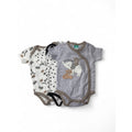 0-3M Grey, White & Beige Animal Bodysuits - Ackermans