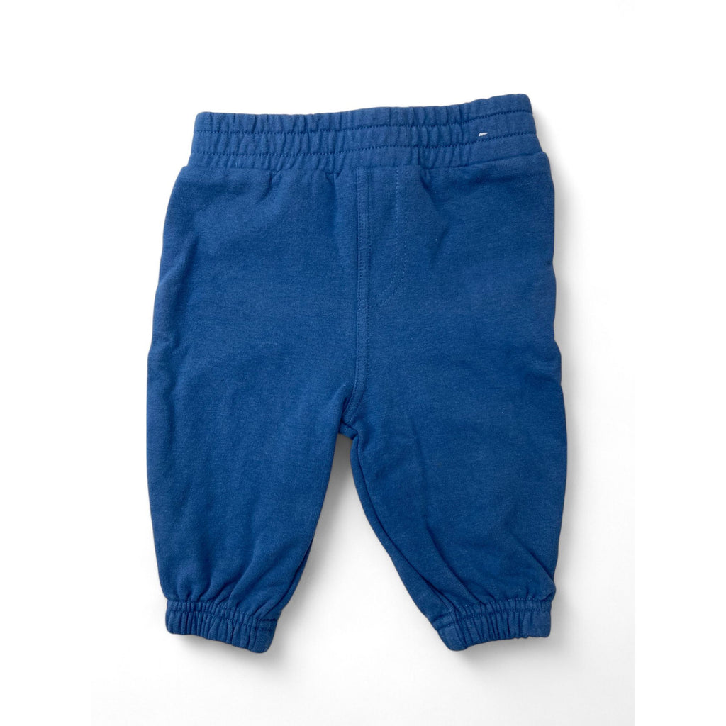 0-3M Blue Soft Cotton Track Pants - Cotton On