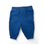 0-3M Blue Soft Cotton Track Pants - Cotton On