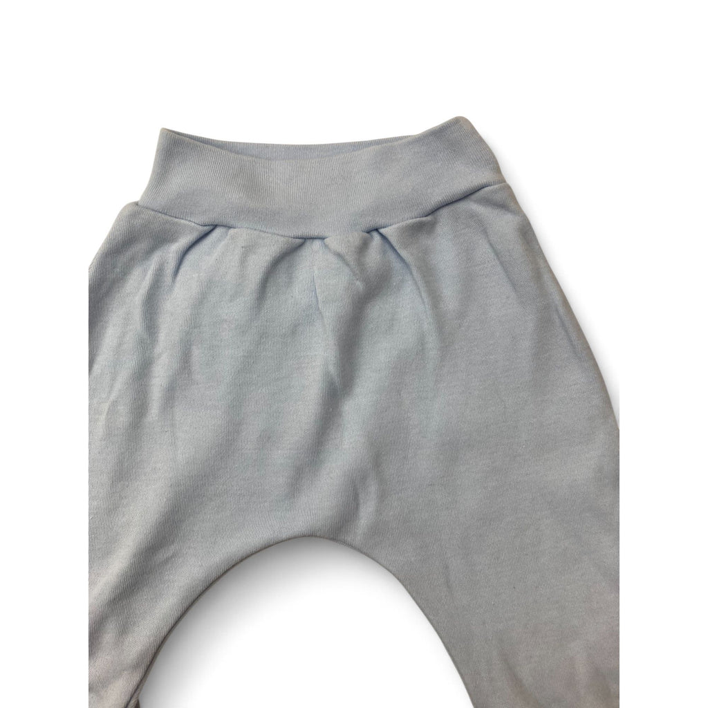 0-3M Light Blue Cuffed Harem Leggings