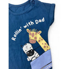 Newborn Blue "Rollin' With Dad" Batwing Romper - Woolworths
