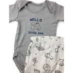 Newborn Grey & Cream Bear Bodysuit & Leggings - Woolworths