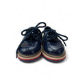 Size EUR 20 - Navy Blue Quilted Patent Pleather Platform Oxfords - Zara