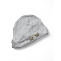 0-3M White Embroidered Lamb Beanie - Rose Wood