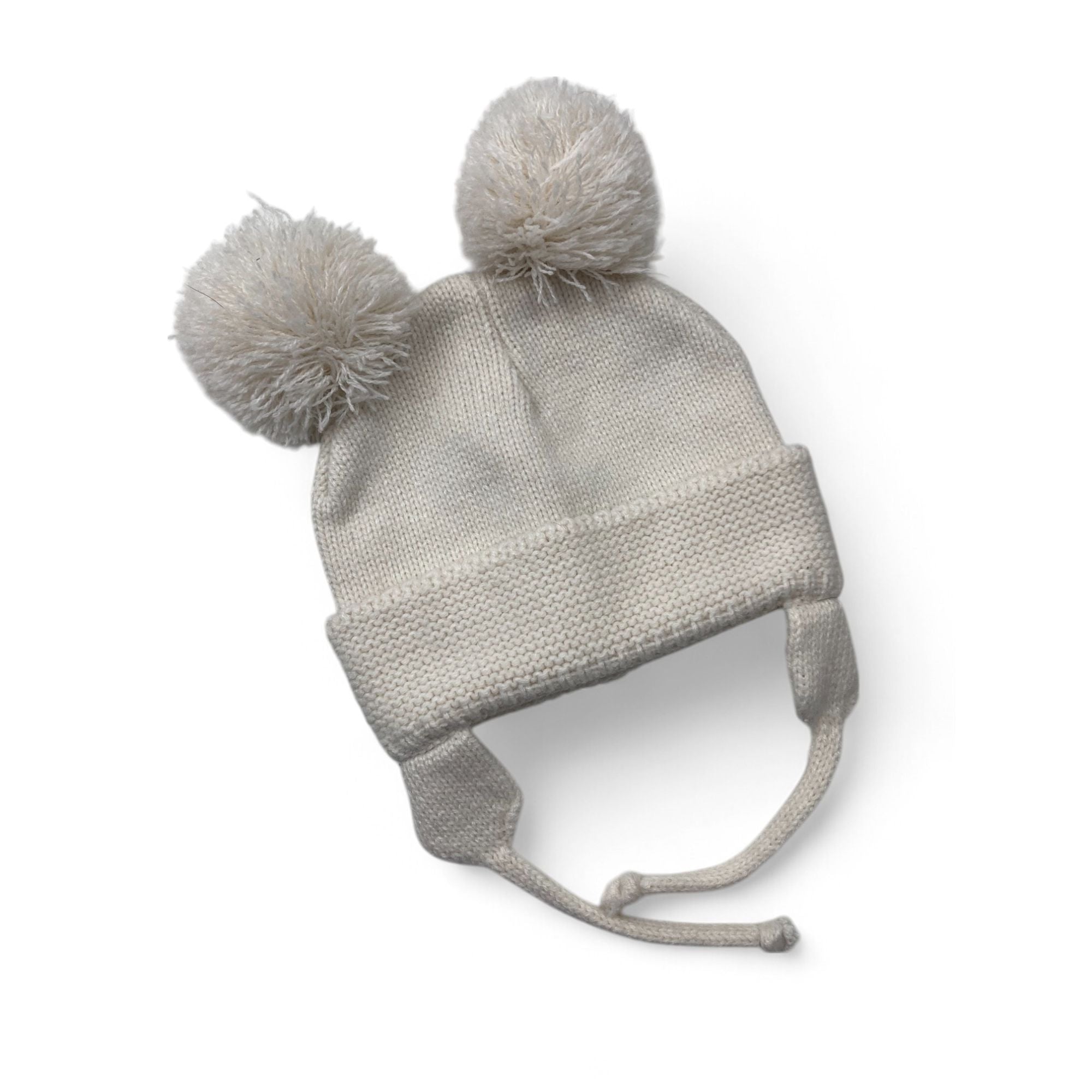 NB Cream Double Pompom Beanie - Ackermans