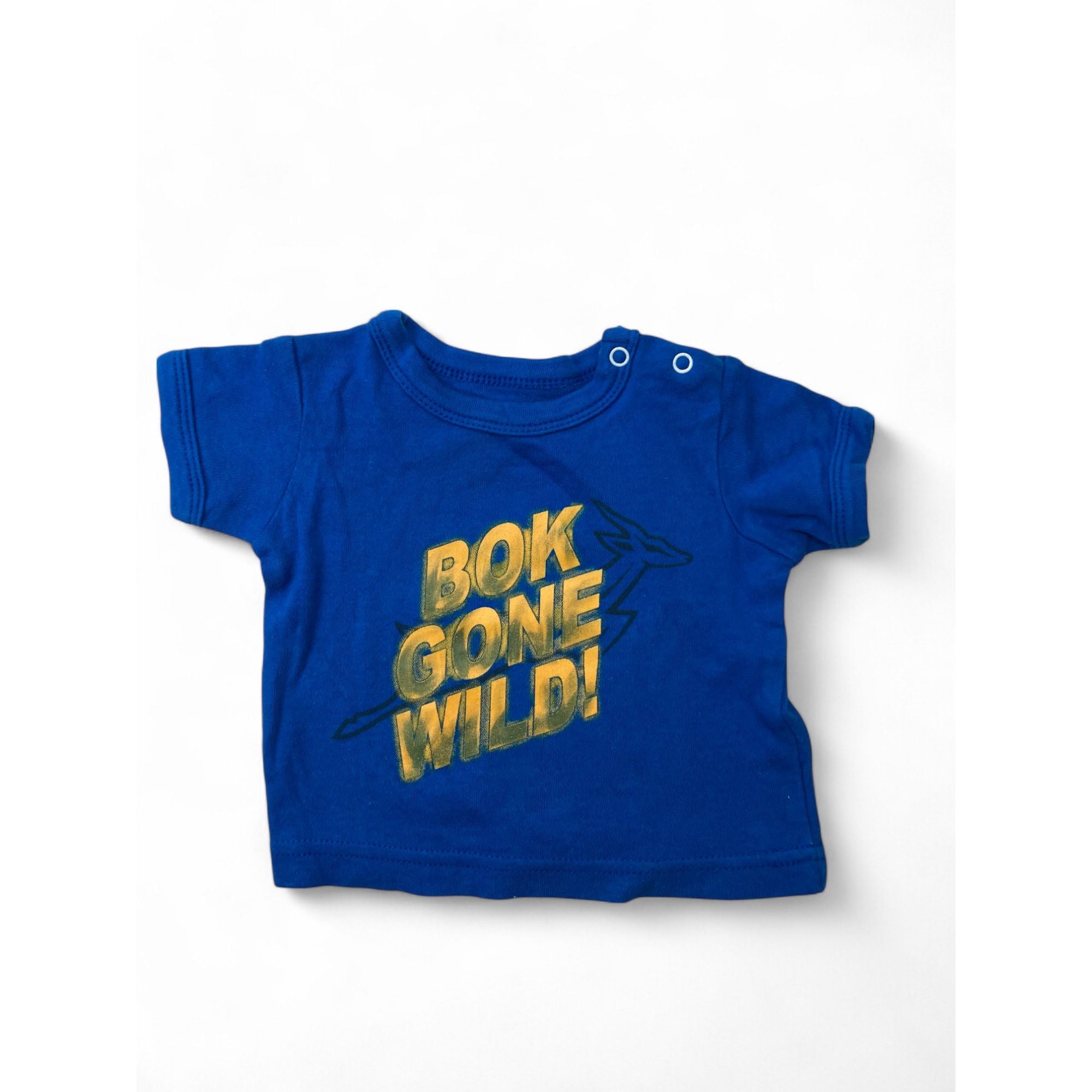 3-6M Blue & Gold "Bok Gone Wild" T Shirt - Springboks