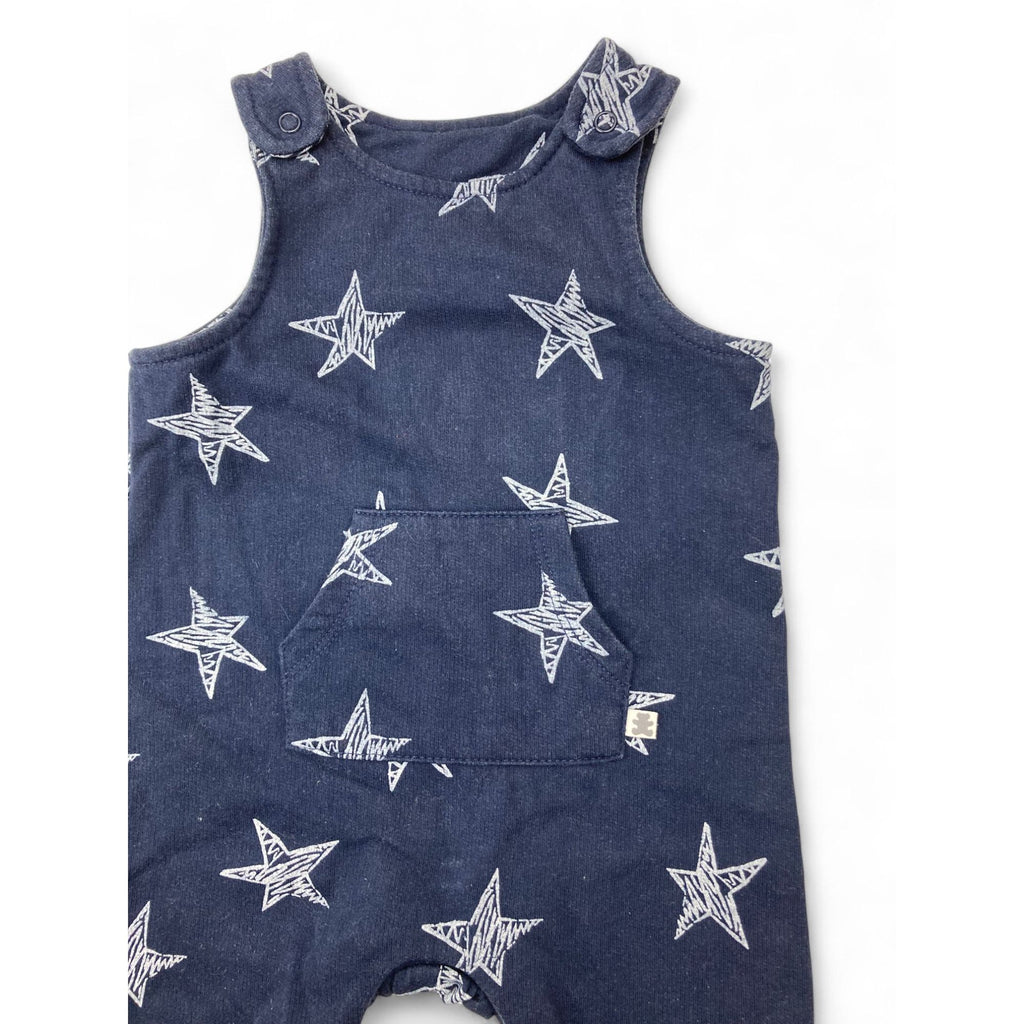 1-3M Navy Blue & White Starry Dungaree - Woolworths